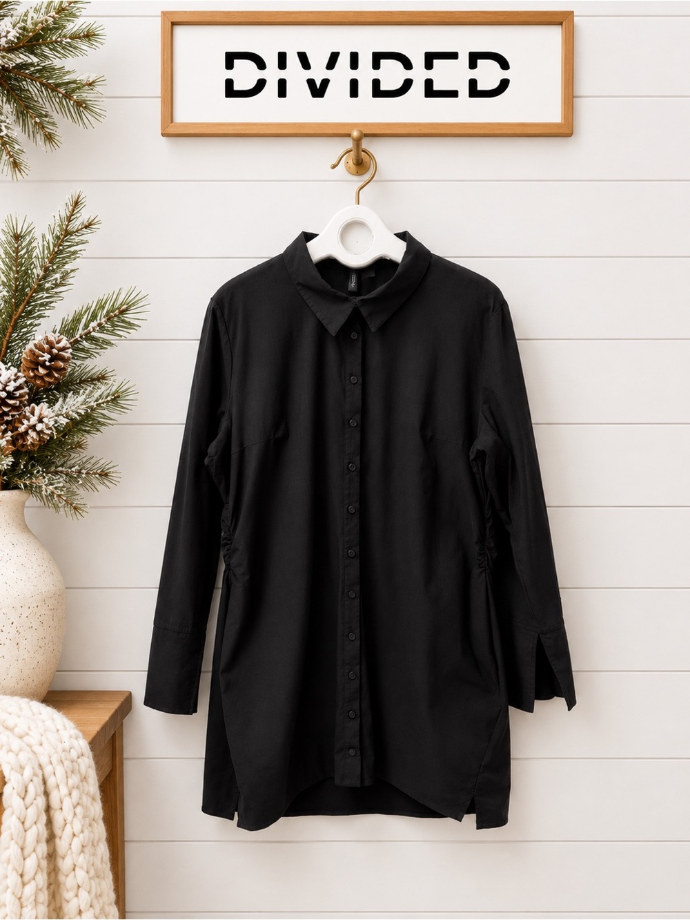 DIVIDED by H&M – Robe chemise noire – Taille XXL